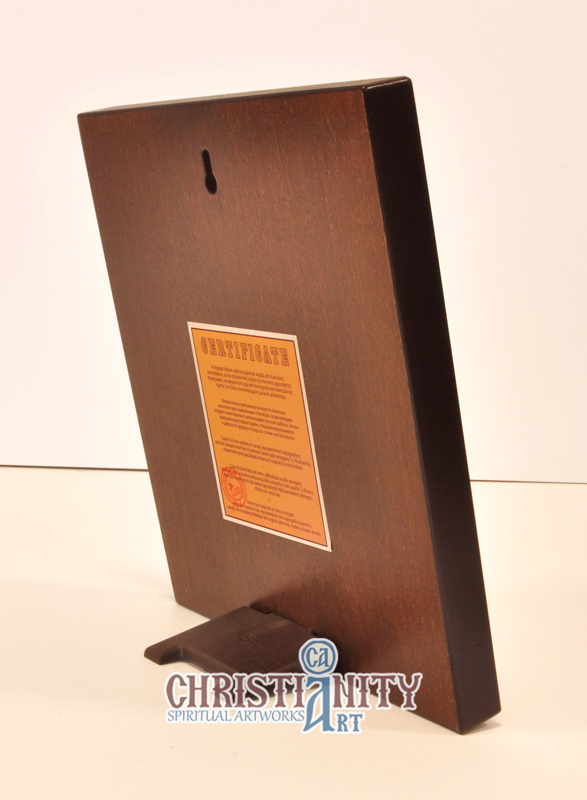 Άγιος Γεώργιος  - Ένσκαφτη ξύλινη εικόνα φιλοτεχνημένη σε καμβά - Άγιο Όρος